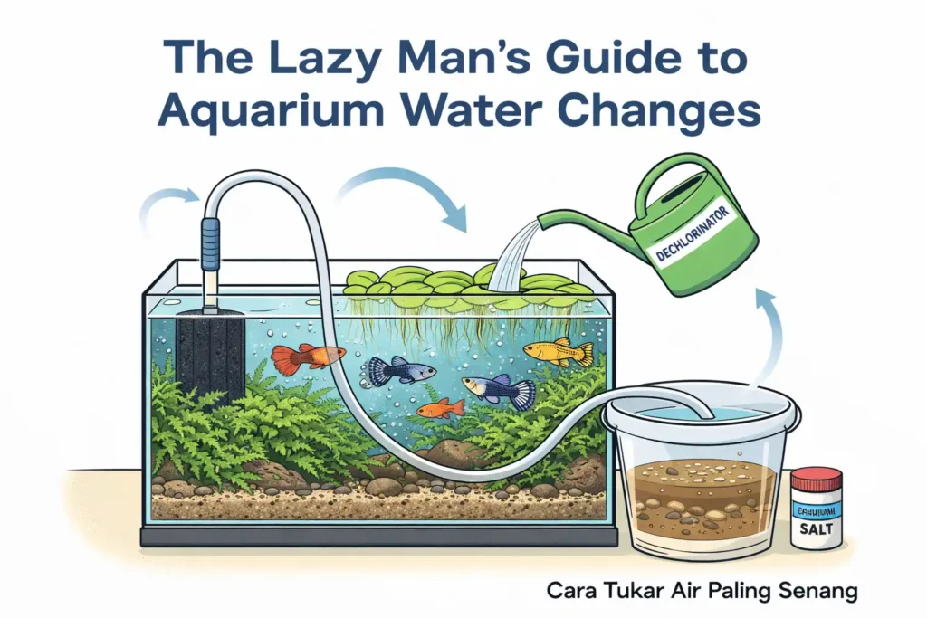 The Lazy Man’s Guide to Aquarium Water Changes (Cara Tukar Air Paling Senang)